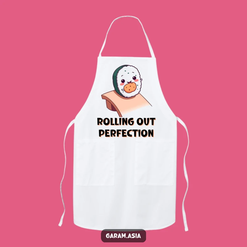 Funny Kawaii Sushi Roll Apron: Kitchen Ramp Rolling, Chef's Fun Gift
