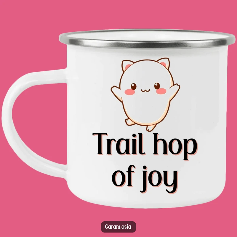 Funny Kawaii Wagashi Camping Mug: Sweet Hop Fun, Outdoor Dessert Gift