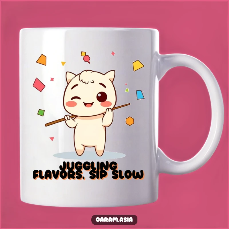 Funny Kawaii Chopsticks Mug: Juggling Fun, Cute Kitchenware, Perfect Gift