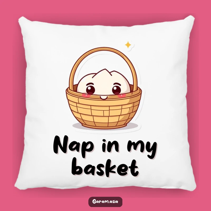 Funny Dim Sum Basket Pillow - Soft Kawaii Delight, Comfy Funny Gift Accessory