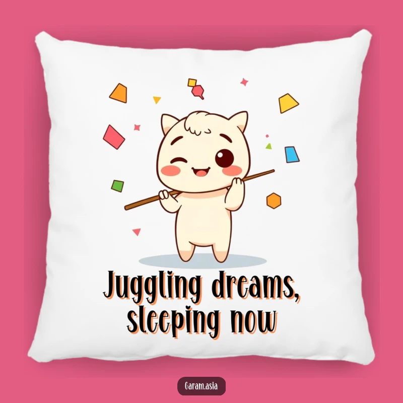 Funny Kawaii Chopsticks Pillow: Cozy Juggling Art, Cute Accent Pillow Gift