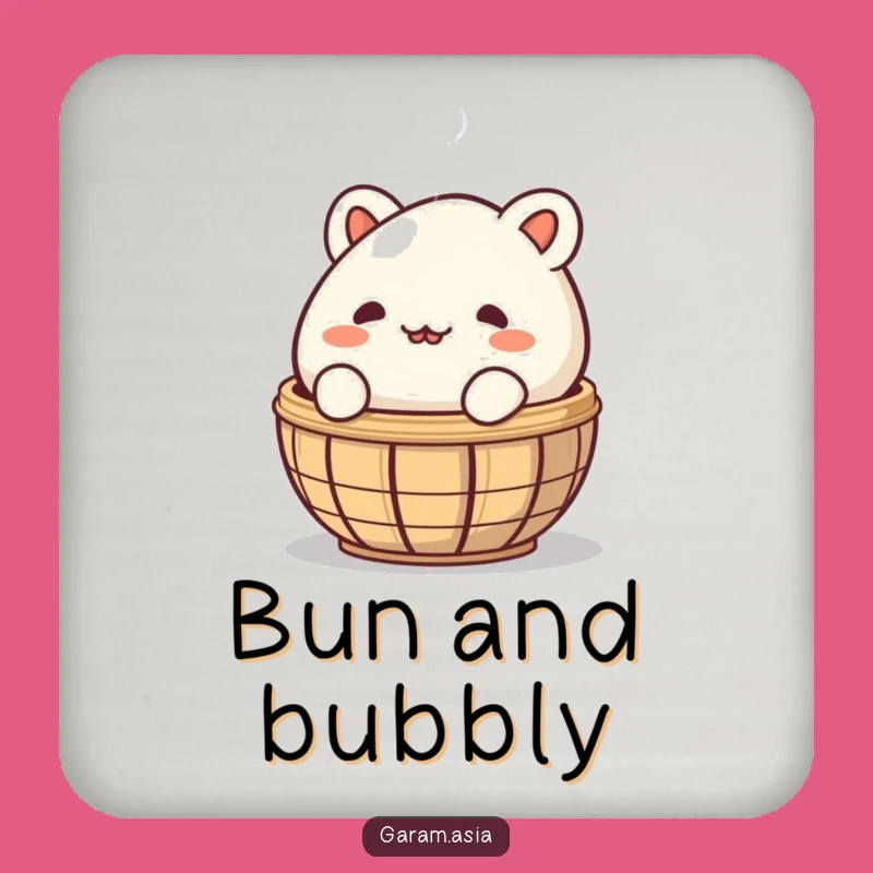 Funny Bao Bun Coaster: Protect Surfaces with Mischievous Cartoon Flair