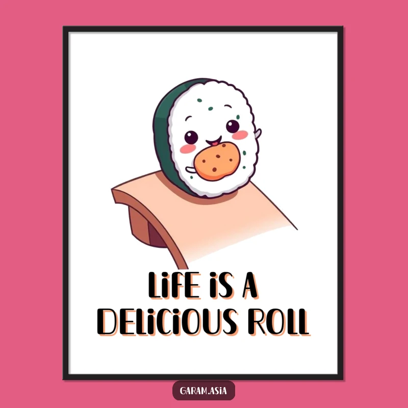 Free Printable Wall Art: Sushi Roll's Journey - Whimsical Downloadable Decor!