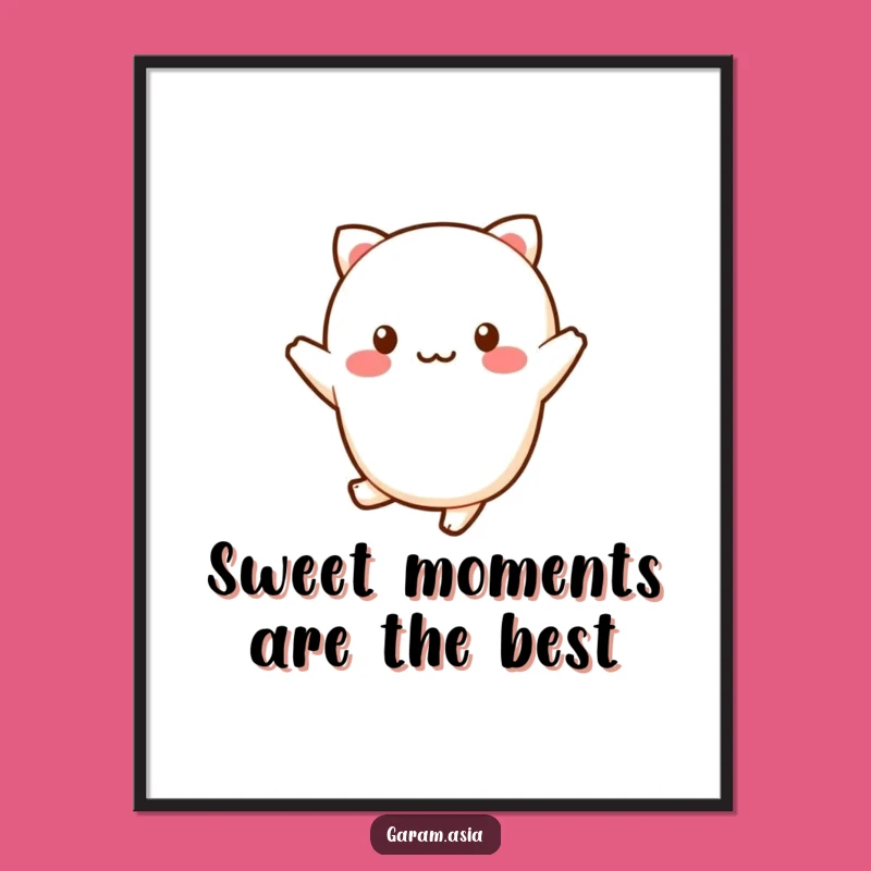 Free Printable Wall Art: Wagashi's Cheerful Hop - Charming Downloadable Decor!