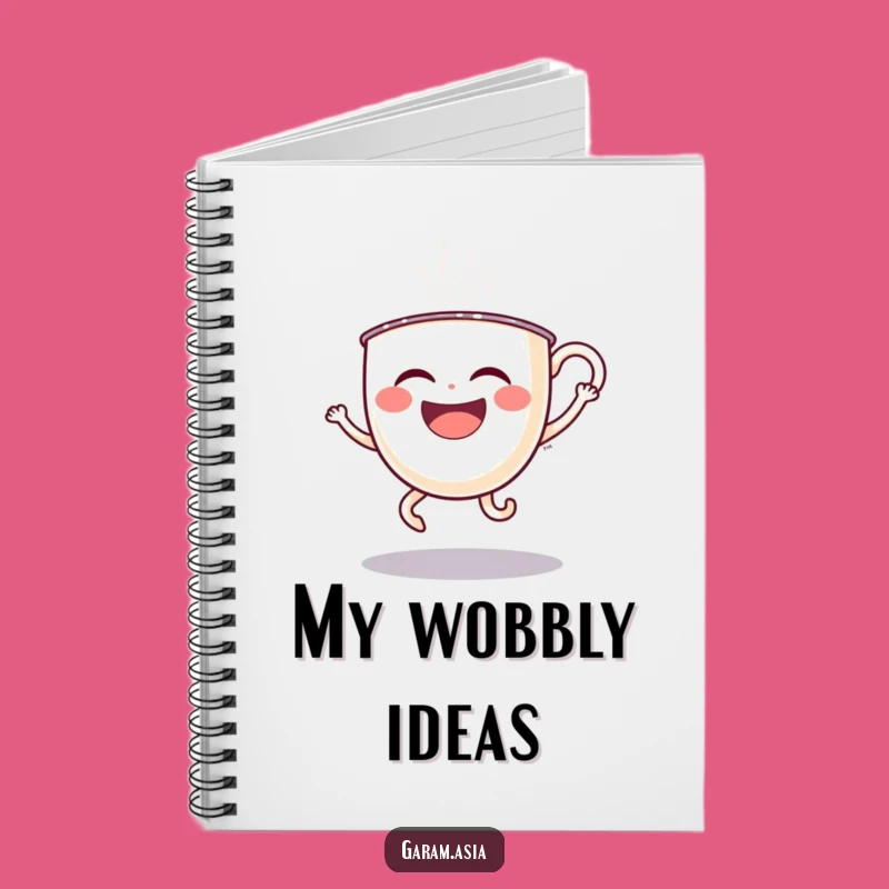 Funny Boba Tea Notebook: Jot Down Ideas with Laughing Cartoon Energy
