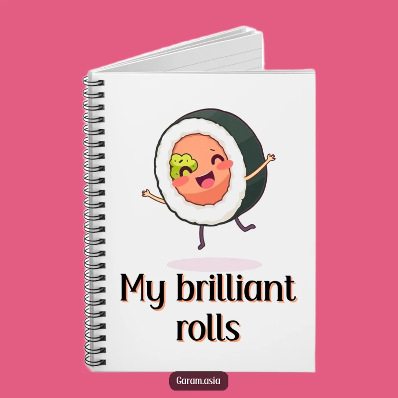 Funny Sushi Roll Notebook: Jot Down Ideas with Joyful Cartoon Energy